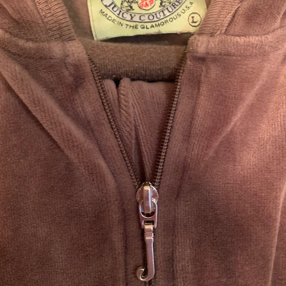 Tan Brown Juicy Couture Velour Track Suit Set Vintage - Picture 3 of 4